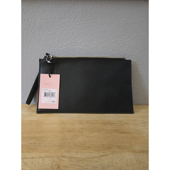 Juicy Couture Black Pebbled Faux Leather Wristlet - Picture 3 of 6